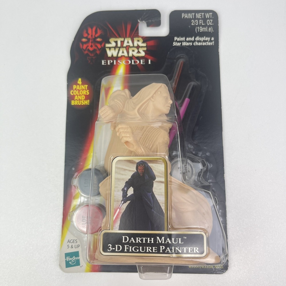 Hasbro Star Wars Episode 1 Phantom Darth Maul 3D Figure painter from 1998 Vtg